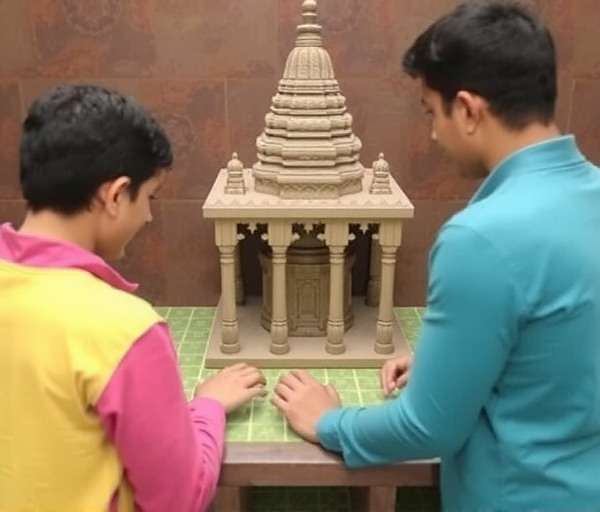 Temple Treasure Hunt Educational Workshop Temple Treasure Hunt workshop where students learn about temple architecture through the game